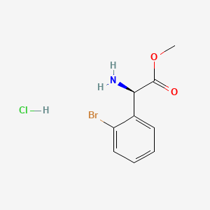 Methyl (R)-2-amino-2-(2-bromophenyl)acetate hydrochloride chemical structure (CAS 2829281-66-3)