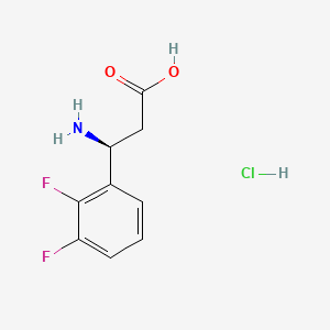 (S)-3-Amino-3-(2,3-difluorophenyl)propanoic acid hydrochloride chemical structure (CAS 2829281-90-3)