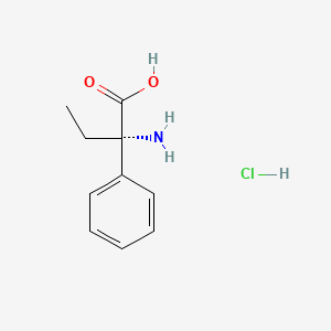 (S)-2-Amino-2-phenylbutanoic acid hydrochloride chemical structure (CAS 2829281-95-8)