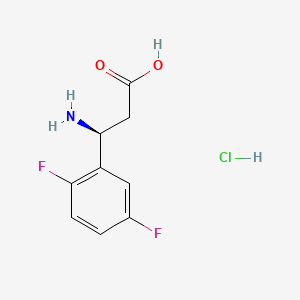 (S)-3-Amino-3-(2,5-difluorophenyl)propanoic acid hydrochloride chemical structure (CAS 2829289-76-9)