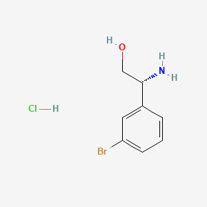 (R)-2-Amino-2-(3-bromophenyl)ethan-1-ol hydrochloride chemical structure (CAS 2829292-62-6)