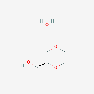 (R)-(1,4-Dioxan-2-yl)methanol hydrate chemical structure (CAS 2829292-64-8)