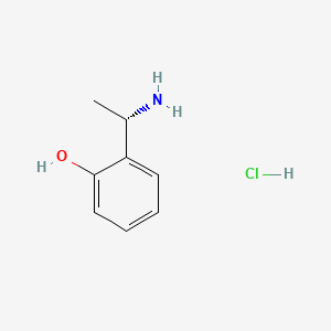 (S)-2-(1-Aminoethyl)phenol hydrochloride chemical structure (CAS 2829292-65-9)
