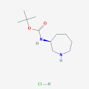 tert-Butyl (S)-azepan-3-ylcarbamate hydrochloride chemical structure (CAS 2829292-66-0)