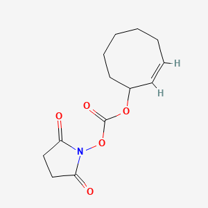 equatorial (E)-Cyclooct-2-en-1-yl (2,5-dioxopyrrolidin-1-yl) carbonate chemical structure (CAS 2829292-74-0)