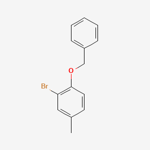1-(Benzyloxy)-2-bromo-4-methylbenzene chemical structure (CAS 2830-53-7)