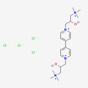 1,1'-Bis(2-hydroxy-3-(trimethylammonio)propyl)-[4,4'-bipyridine]-1,1'-diium chloride chemical structure (CAS 2830577-56-3)