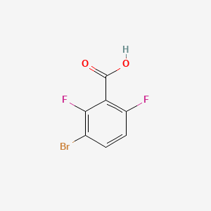 3-Bromo-2,6-difluorobenzoic acid chemical structure (CAS 28314-81-0)