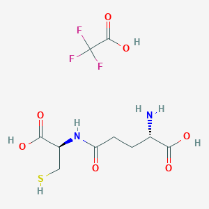 (S)-2-Amino-5-(((R)-1-carboxy-2-mercaptoethyl)amino)-5-oxopentanoic acid 2,2,2-trifluoroacetate chemical structure (CAS 283159-88-6)
