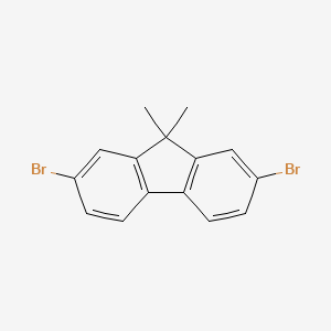 2,7-Dibromo-9,9-dimethyl-9H-fluorene chemical structure (CAS 28320-32-3)