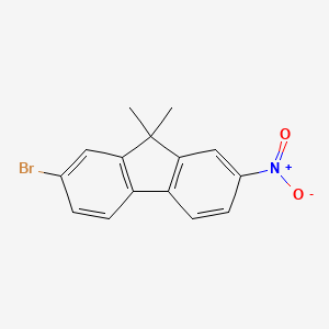 2-Bromo-9,9-dimethyl-7-nitro-9H-fluorene chemical structure (CAS 28320-33-4)