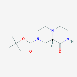 tert-Butyl (S)-9-oxooctahydro-2H-pyrazino[1,2-a]pyrazine-2-carboxylate chemical structure (CAS 2832618-73-0)