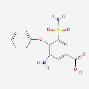 3-Amino-4-phenoxy-5-sulfamoylbenzoic acid chemical structure (CAS 28328-54-3)