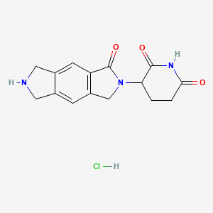 3-(1-Oxo-3,5,6,7-tetrahydropyrrolo[3,4-f]isoindol-2(1H)-yl)piperidine-2,6-dione hydrochloride chemical structure (CAS 2832871-34-6)