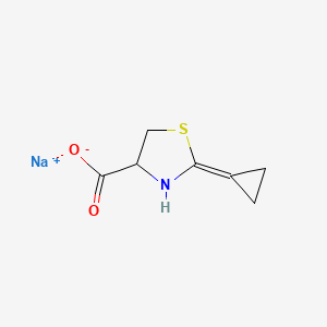 Sodium 2-cyclopropylidenethiazolidine-4-carboxylate chemical structure (CAS 2832910-39-9)