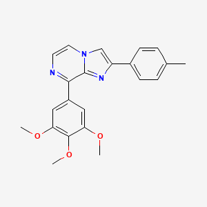 2-(p-Tolyl)-8-(3,4,5-trimethoxyphenyl)imidazo[1,2-a]pyrazine chemical structure (CAS 2834087-62-4)