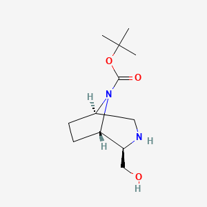 tert-Butyl (1S,2R,5R)-2-(hydroxymethyl)-3,8-diazabicyclo[3.2.1]octane-8-carboxylate chemical structure (CAS 2834759-51-0)