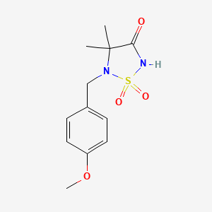 5-(4-Methoxybenzyl)-4,4-dimethyl-1,2,5-thiadiazolidin-3-one 1,1-dioxide chemical structure (CAS 283587-22-4)