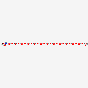 2,2-Dimethyl-4-oxo-3,8,11,14,17,20,23,26,29,32,35,38,41,44,47,50,53,56,59,62,65,68,71,74,77-pentacosaoxa-5-azaoctacontan-80-oic acid chemical structure (CAS 2839118-68-0)