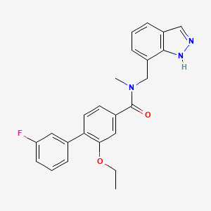 N-((1H-Indazol-7-yl)methyl)-2-ethoxy-3'-fluoro-N-methyl-[1,1'-biphenyl]-4-carboxamide chemical structure (CAS 2842012-69-3)