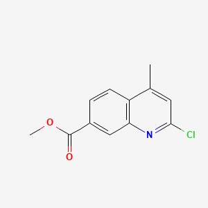 Methyl 2-chloro-4-methylquinoline-7-carboxylate chemical structure (CAS 2842028-75-3)