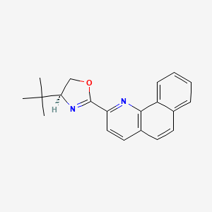 (S)-2-(Benzo[h]quinolin-2-yl)-4-(tert-butyl)-4,5-dihydrooxazole chemical structure (CAS 284483-04-1)