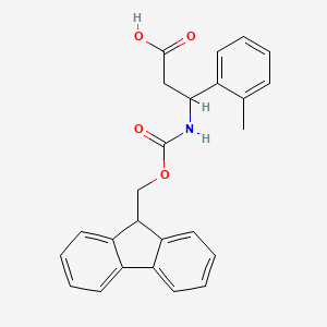3-((((9H-Fluoren-9-yl)methoxy)carbonyl)amino)-3-(o-tolyl)propanoic acid chemical structure (CAS 284492-03-1)