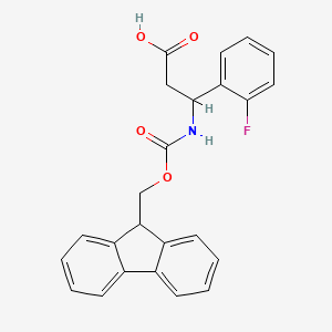 FMoc-3-Amino-3-(2-fluorophenyl)-propionic acid chemical structure (CAS 284492-05-3)