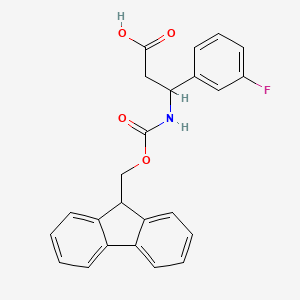 FMoc-3-Amino-3-(3-fluorophenyl)-propionic acid chemical structure (CAS 284492-07-5)