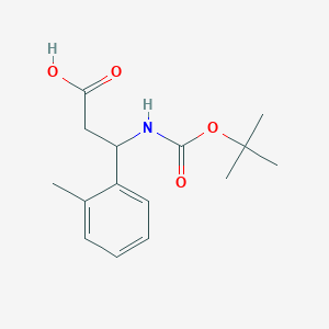 3-((tert-Butoxycarbonyl)amino)-3-(o-tolyl)propanoic acid chemical structure (CAS 284493-54-5)