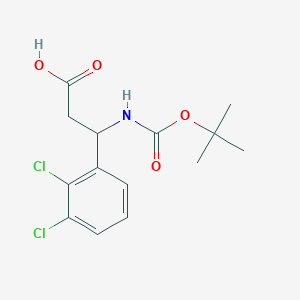 BOc-3-Amino-3-(2,3-dichlorophenyl)-propionic acid chemical structure (CAS 284493-64-7)