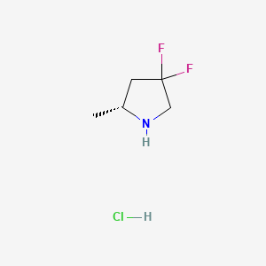(R)-4,4-Difluoro-2-methylpyrrolidine hydrochloride chemical structure (CAS 2845095-62-5)