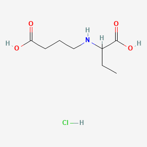 4-((1-Carboxypropyl)amino)butanoic acid hydrochloride chemical structure (CAS 2845126-04-5)