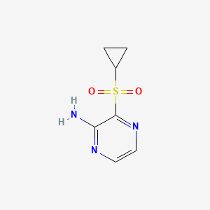 3-(Cyclopropylsulfonyl)pyrazin-2-amine chemical structure (CAS 2845127-14-0)