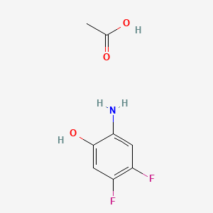2-Amino-4,5-difluorophenol acetate chemical structure (CAS 2845127-99-1)