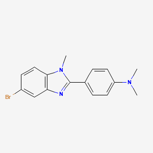 4-(5-Bromo-1-methyl-1H-benzo[d]imidazol-2-yl)-N,N-dimethylaniline chemical structure (CAS 2845128-58-5)