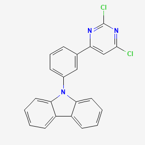 9-(3-(2,6-Dichloropyrimidin-4-yl)phenyl)-9H-carbazole chemical structure (CAS 2845128-82-5)