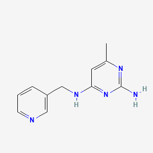 6-Methyl-N4-(pyridin-3-ylmethyl)pyrimidine-2,4-diamine chemical structure (CAS 284673-76-3)