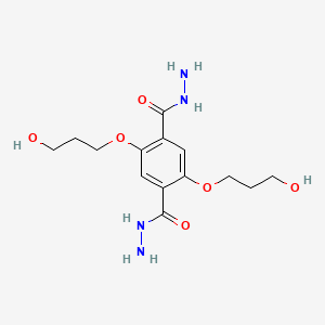 2,5-Bis(3-hydroxypropoxy)terephthalohydrazide chemical structure (CAS 2847942-51-0)
