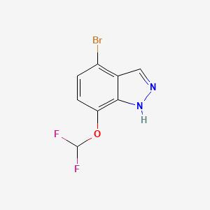 4-Bromo-7-(difluoromethoxy)-1H-indazole chemical structure (CAS 2851972-42-2)