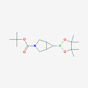 tert-Butyl 6-(4,4,5,5-tetramethyl-1,3,2-dioxaborolan-2-yl)-3-azabicyclo[3.1.0]hexane-3-carboxylate chemical structure (CAS 2853484-52-1)
