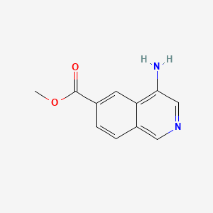 Methyl 4-aminoisoquinoline-6-carboxylate chemical structure (CAS 2854382-83-3)