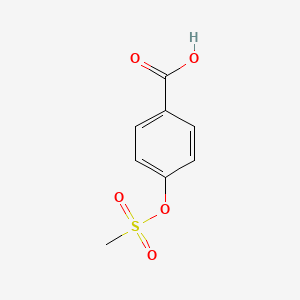 4-((Methylsulfonyl)oxy)benzoic acid chemical structure (CAS 28547-25-3)