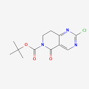 tert-Butyl 2-chloro-5-oxo-7,8-dihydropyrido[4,3-d]pyrimidine-6(5H)-carboxylate chemical structure (CAS 2857816-04-5)