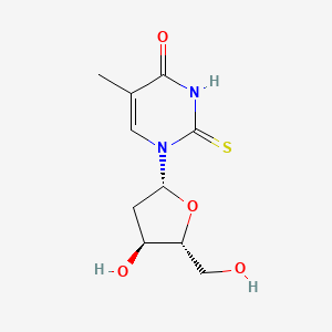 1-((2R,4S,5R)-4-Hydroxy-5-(hydroxymethyl)tetrahydrofuran-2-yl)-5-methyl-2-thioxo-2,3-dihydropyrimidin-4(1H)-one chemical structure (CAS 28585-51-5)
