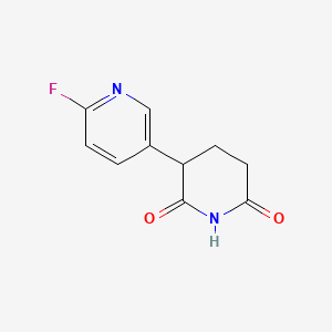 3-(6-Fluoropyridin-3-yl)piperidine-2,6-dione chemical structure (CAS 2858743-82-3)