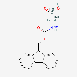 (((9H-Fluoren-9-yl)methoxy)carbonyl)glycine-13C2-15N chemical structure (CAS 285978-13-4)
