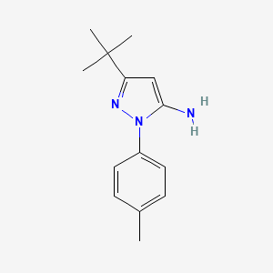 3-(tert-Butyl)-1-(p-tolyl)-1H-pyrazol-5-amine chemical structure (CAS 285984-25-0)