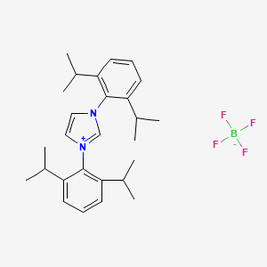 1,3-Bis(2,6-diisopropylphenyl)-1H-imidazol-3-ium tetrafluoroborate chemical structure (CAS 286014-25-3)