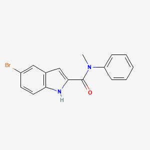 5-Bromo-N-methyl-N-phenyl-1H-indole-2-carboxamide chemical structure (CAS 2860499-50-7)